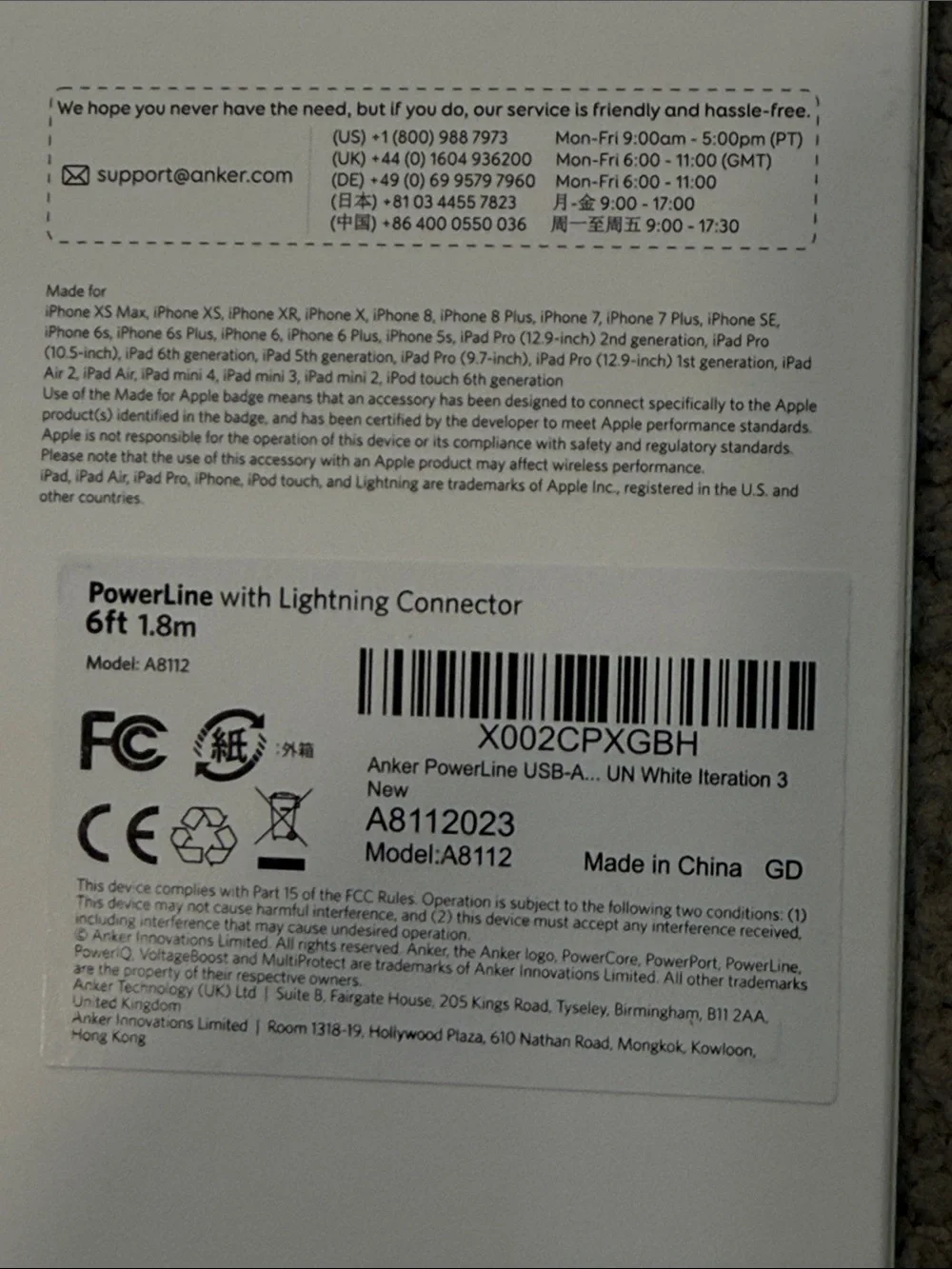 Anker Cable, Compatible with iPhone 11 Series/SE/Xs/XR,and More(6FT)